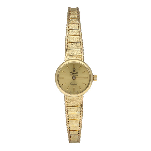 Reloj Vicence para dama en oro amarillo 14 kilates.