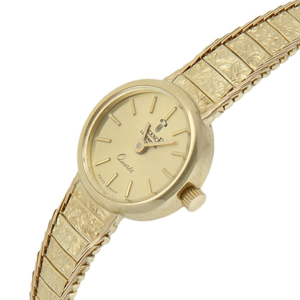 Reloj Vicence para dama en oro amarillo 14 kilates.