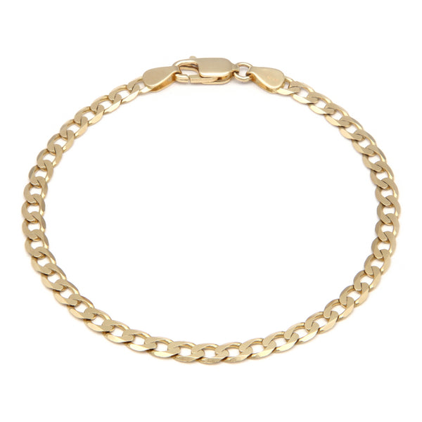 Pulsera eslabón encontrado en oro amarillo 14 kilates.