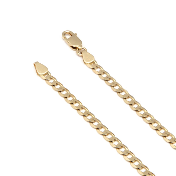 Pulsera eslabón encontrado en oro amarillo 14 kilates.
