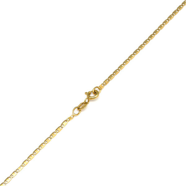 Collar eslabón nudo marino en oro amarillo 14 kilates.