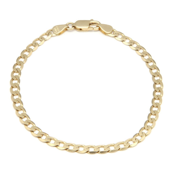 Pulsera eslabón encontrado en oro amarillo 14 kilates.
