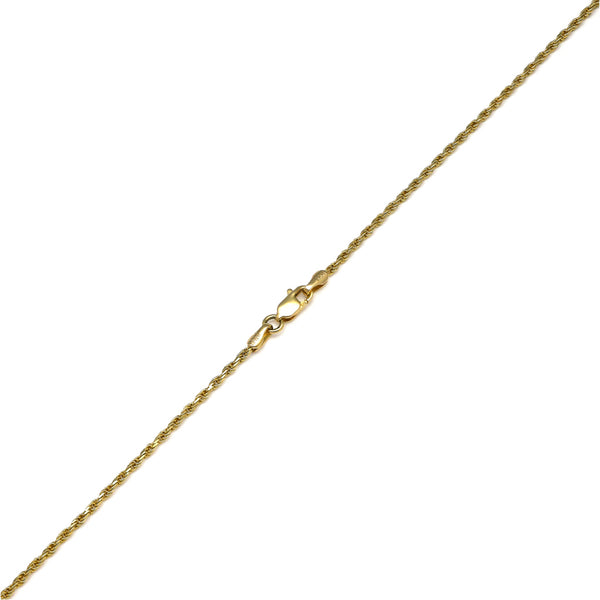 Collar eslabón torzal en oro amarillo 14 kilates.