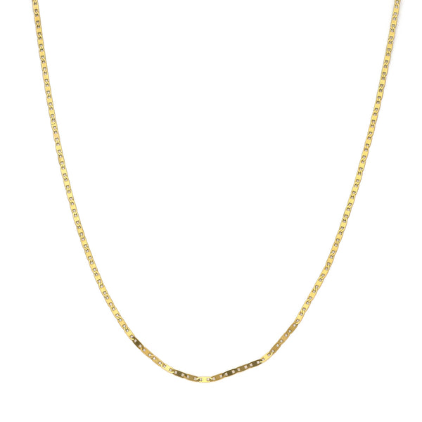 Collar eslabón nudo marino en oro amarillo 14 kilates.