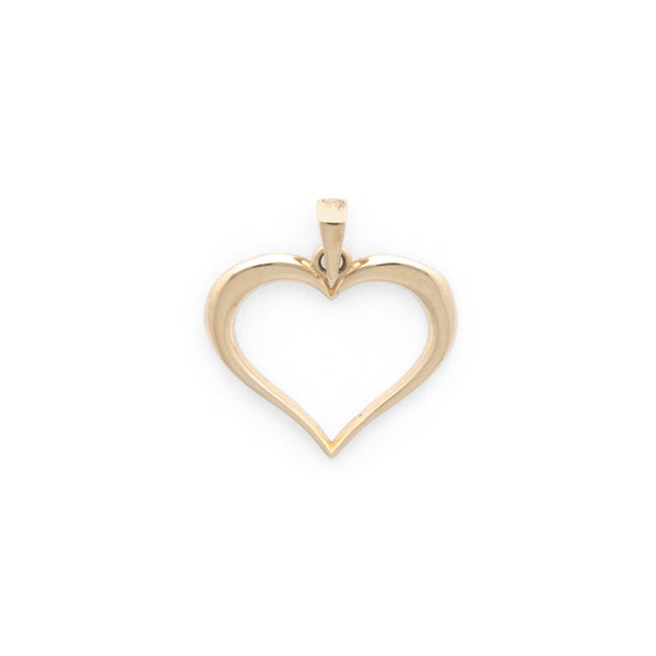 Dije calado Motivo corazón en oro amarillo 14 kilates