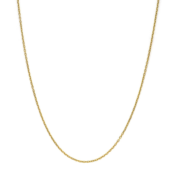 Collar eslabón cruzado en oro amarillo 14 kilates.