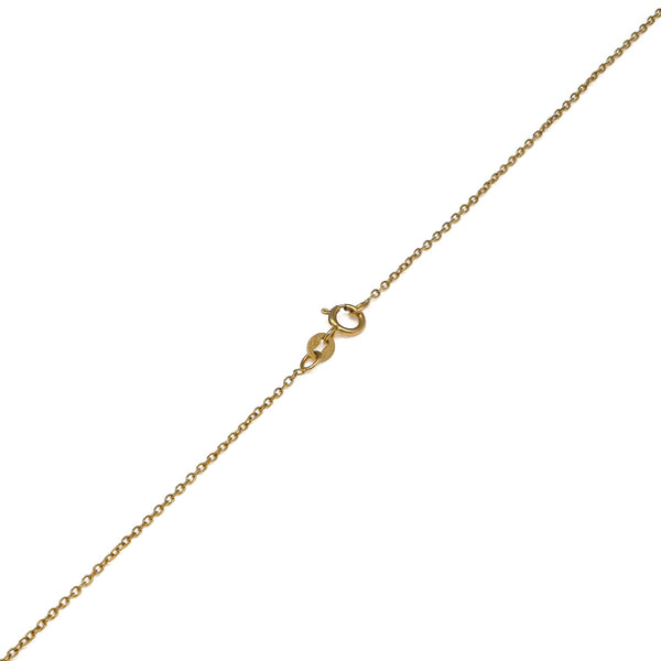 Collar eslabón cruzado en oro amarillo 14 kilates.