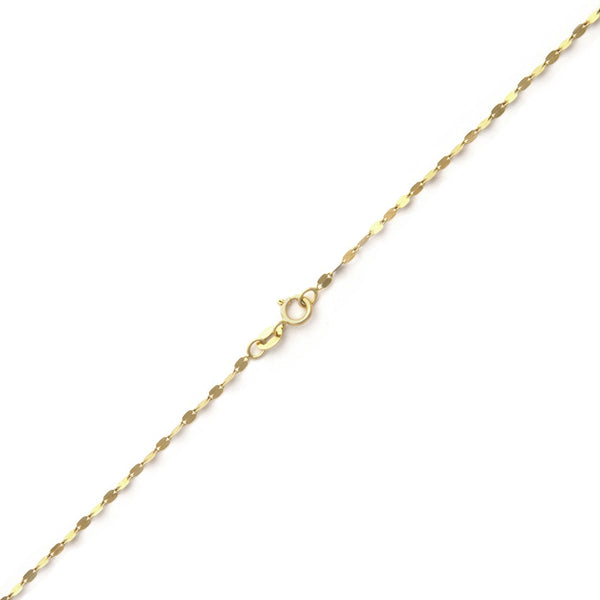 Collar eslabón cruzado en oro amarillo 14 kilates.
