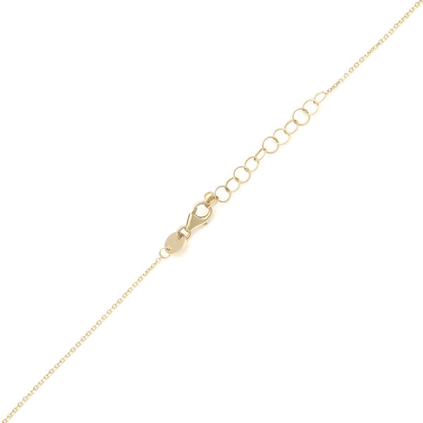 Juego de gargantilla, pulsera eslabón cruzado y aretes con colgantes y cuentas en oro amarillo 14 kilates.