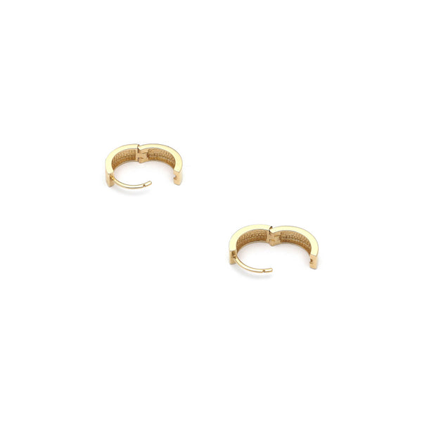 Arracadas articuladas en oro amarillo 14 kilates.