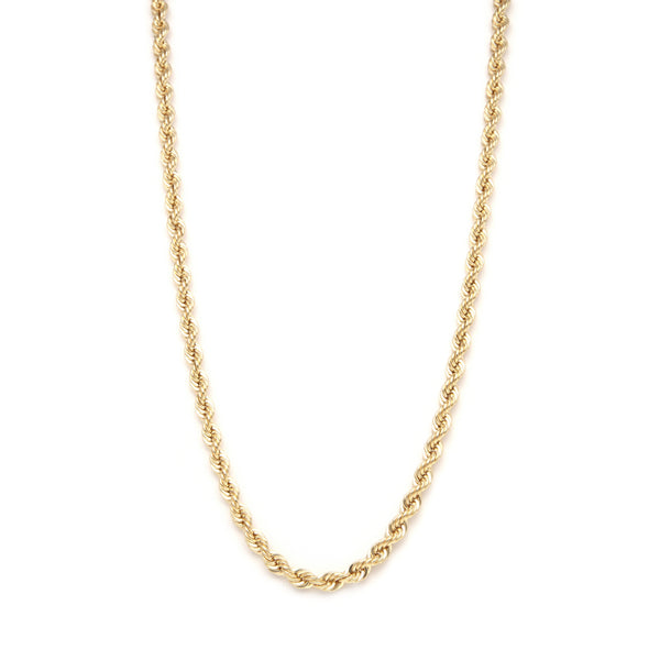 Collar eslabón torzal en oro amarillo 14 kilates.