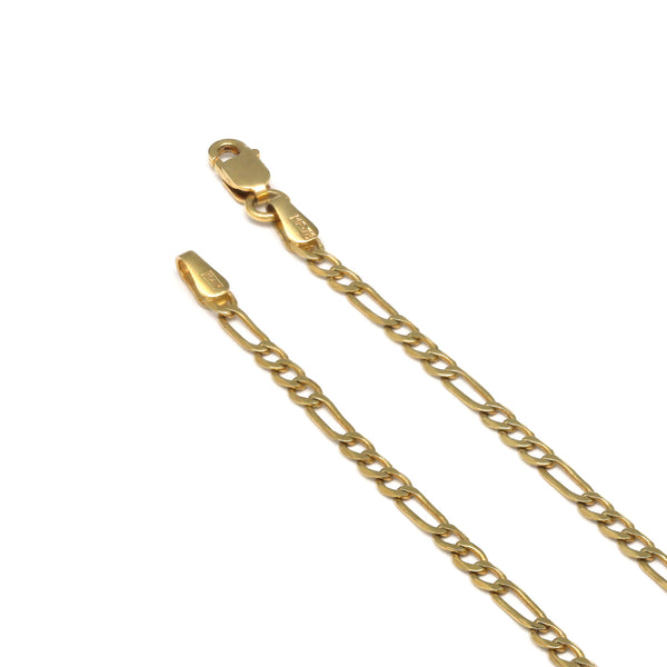 Pulsera de tres eslabones por uno en oro amarillo 14 kilates.