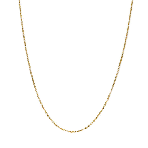 Collar eslabón cruzado en oro amarillo 14 kilates.
