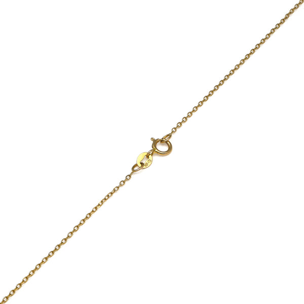 Collar eslabón cruzado en oro amarillo 14 kilates.