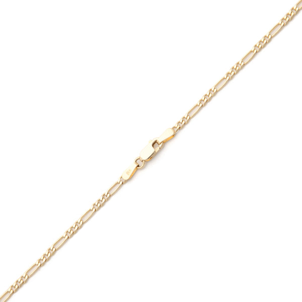 Collar de tres eslabones por uno en oro amarillo 14 kilates.