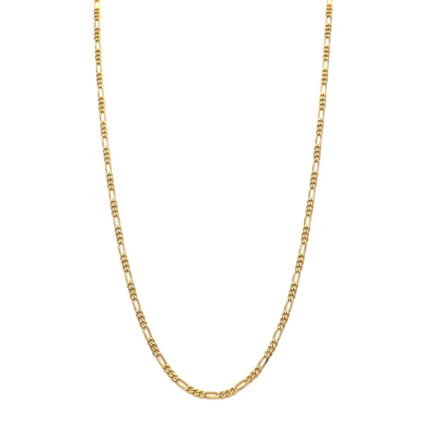 Collar de tres eslabones por uno en oro amarillo 14 kilates.