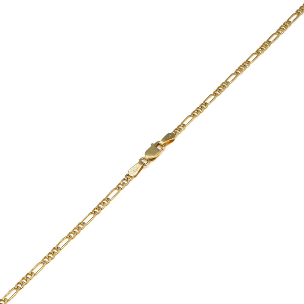 Collar de tres eslabones por uno en oro amarillo 14 kilates.