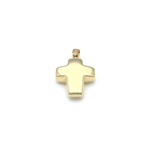 Cruz inflada en oro amarillo 14 kilates.