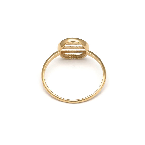 Anillo calado en oro amarillo 14 kilates.