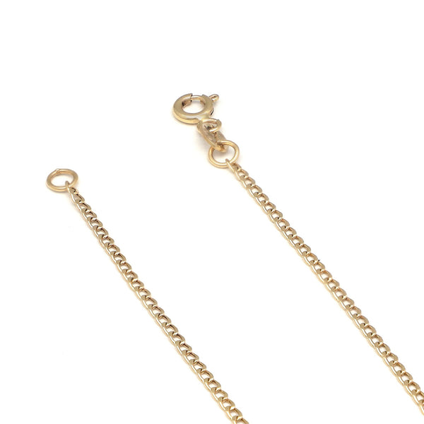 Pulsera eslabón encontrado en oro amarillo 14 kilates.
