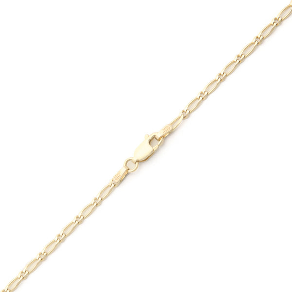 Collar eslabón uno por uno en oro amarillo 14 kilates.