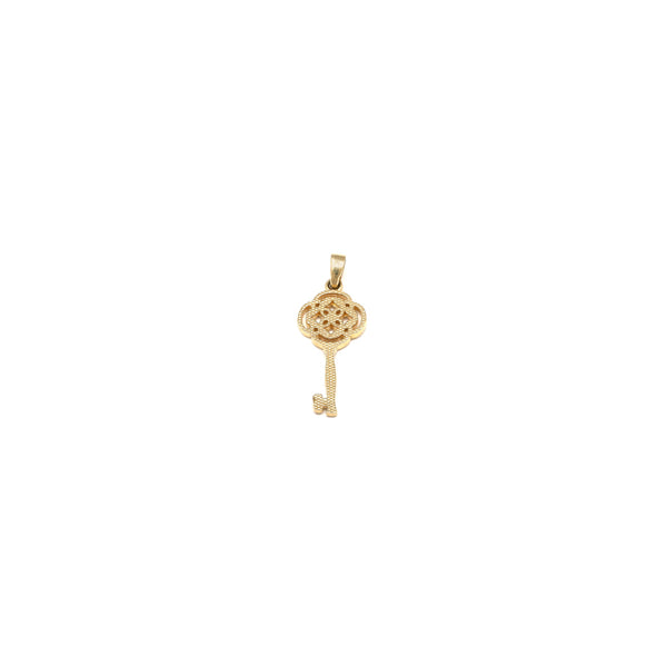Dije diseño especial motivo llave en oro amarillo 14 kilates.