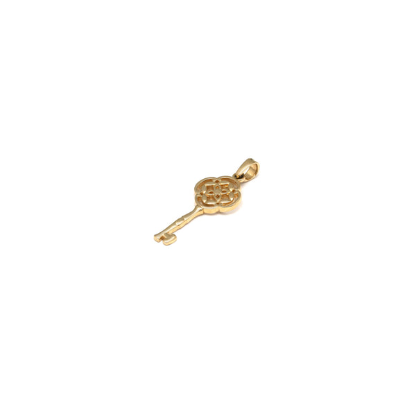 Dije diseño especial motivo llave en oro amarillo 14 kilates.