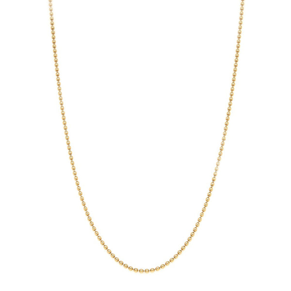 Collar eslabón boleado en oro amarillo 14 kilates.