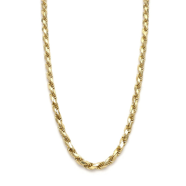 Collar eslabón torzal en oro amarillo 14 kilates.