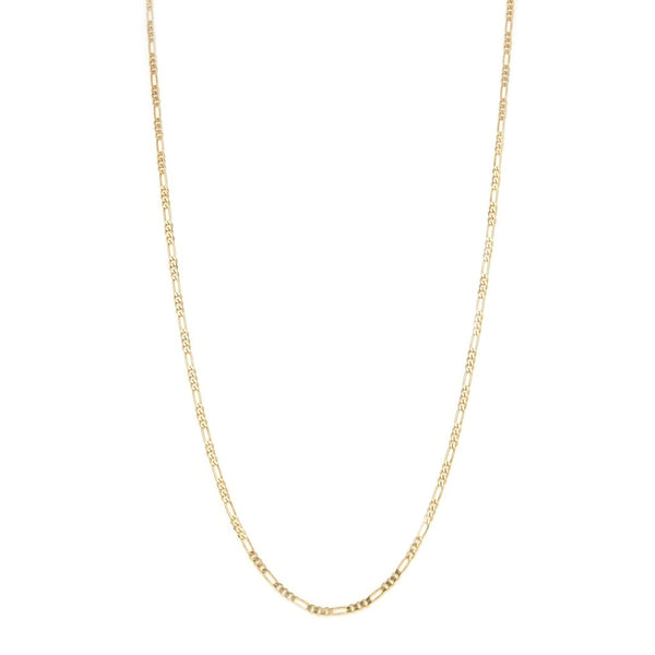 Collar de tres eslabones por uno en oro amarillo 14 kilates.