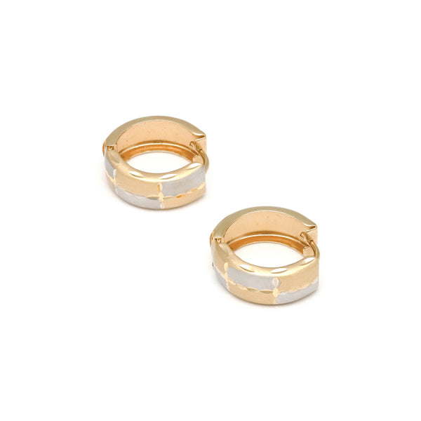Arracadas articuladas en oro amarillo 14 kilates.