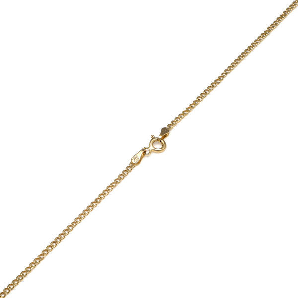 Collar eslabón barbado en oro amarillo 14 kilates.