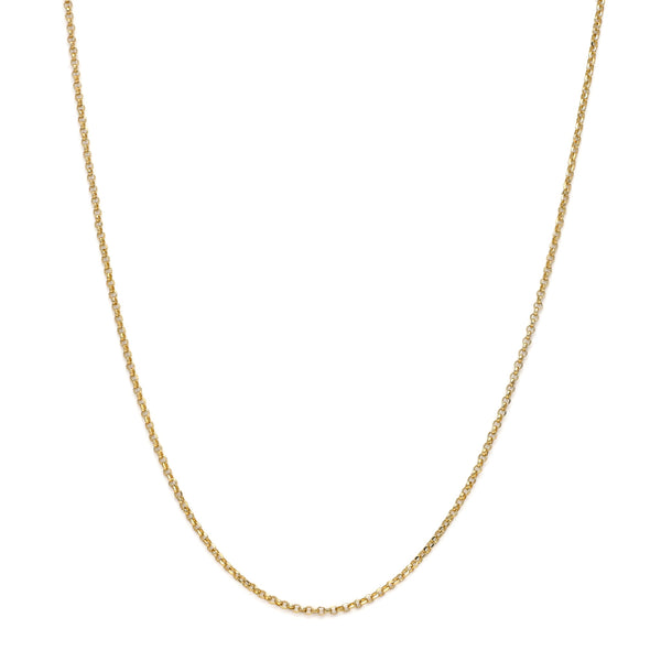 Collar eslabón cruzado en oro amarillo 14 kilates.