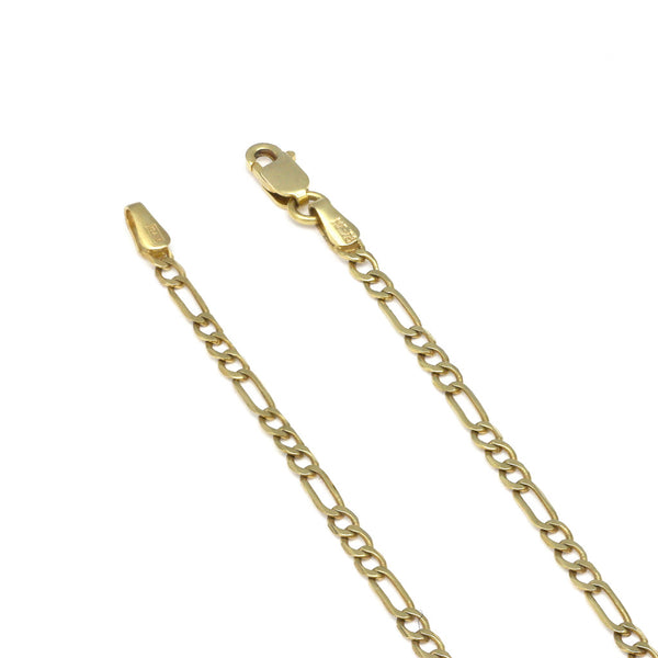 Pulsera de tres eslabones por uno en oro amarillo 14 kilates.