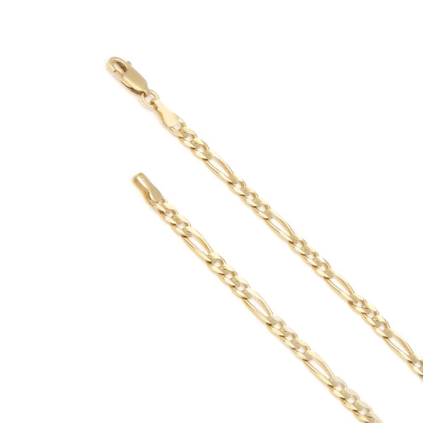 Pulsera de tres eslabones por uno en oro amarillo 14 kilates.