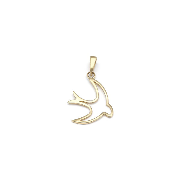 Dije diseño especial motivo ave en oro amarillo 14 kilates.