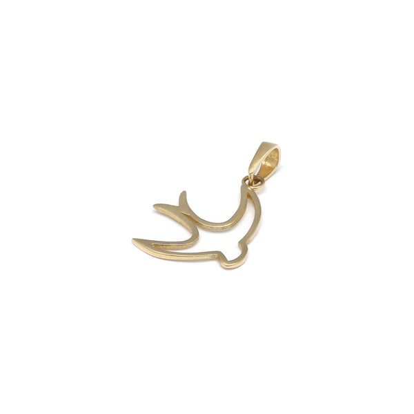 Dije diseño especial motivo ave en oro amarillo 14 kilates.