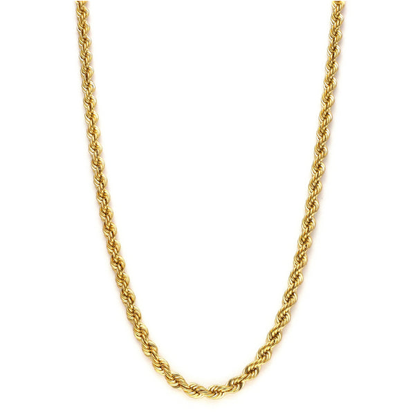 Collar eslabón torzal en oro amarillo 14 kilates.