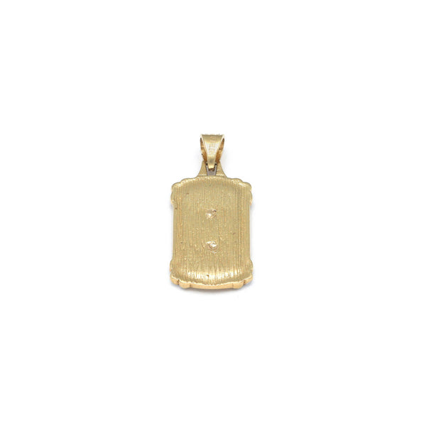Medalla diseño especial motivo cruz en oro amarillo 14 kilates.