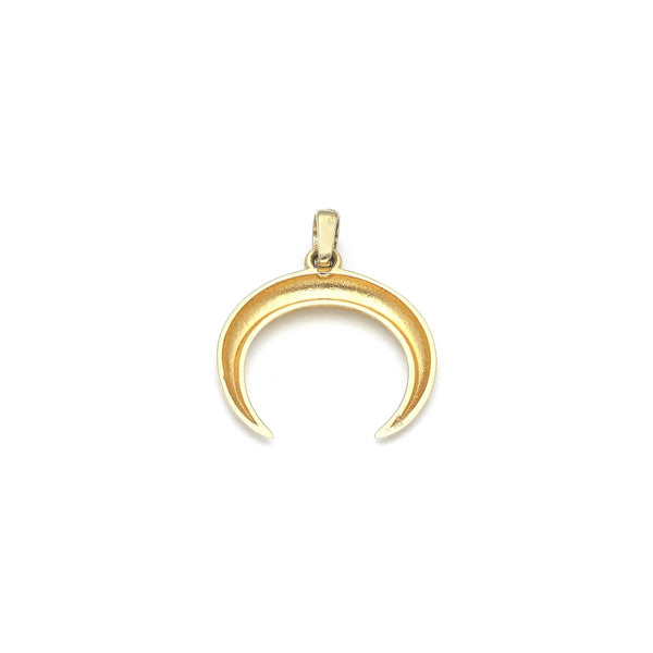 Dije diseño especial motivo luna en oro amarillo 14 kilates.