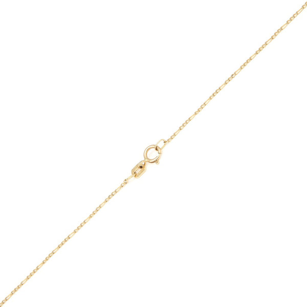 Collar de tres eslabones por uno en oro amarillo 14 kilates.