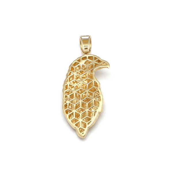 Dije diseño especial motivo águila en oro amarillo 14 kilates.