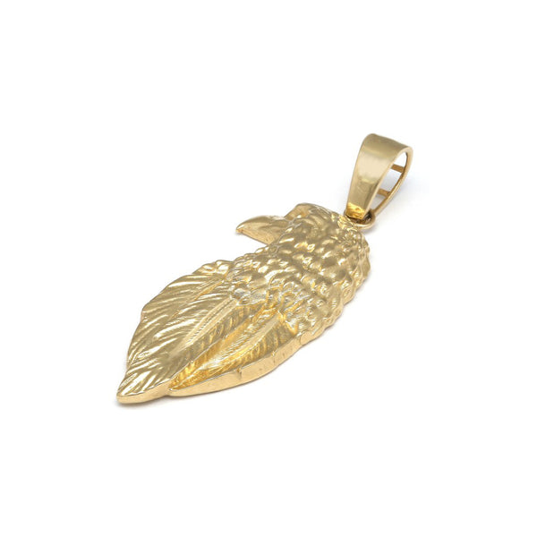 Dije diseño especial motivo águila en oro amarillo 14 kilates.