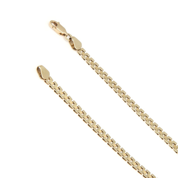 Pulsera eslabón articulado en oro amarillo 14 kilates.