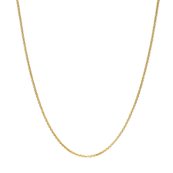 Collar eslabón cruzado en oro amarillo 14 kilates.