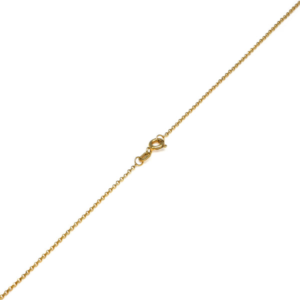 Collar eslabón cruzado en oro amarillo 14 kilates.