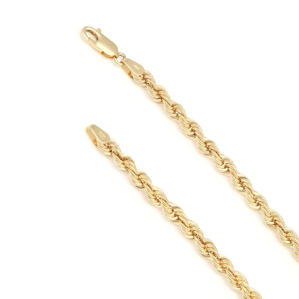 Pulsera eslabón torzal en oro amarillo 14 kilates.