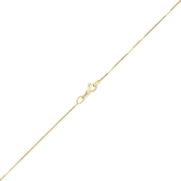 Gargantilla eslabón cruzado cuadrado en oro amarillo 14 kilates.