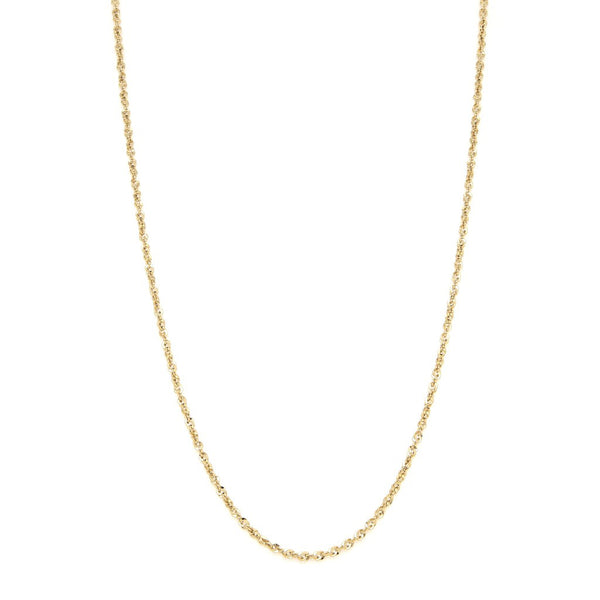 Collar eslabón torzal en oro amarillo 14 kilates.