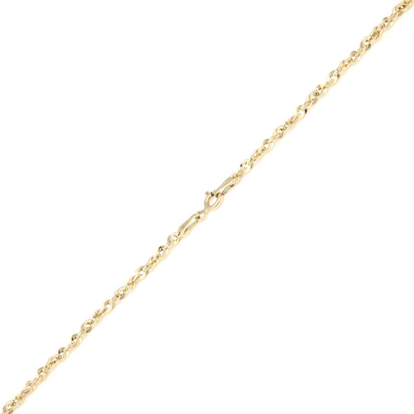 Collar eslabón torzal en oro amarillo 14 kilates.